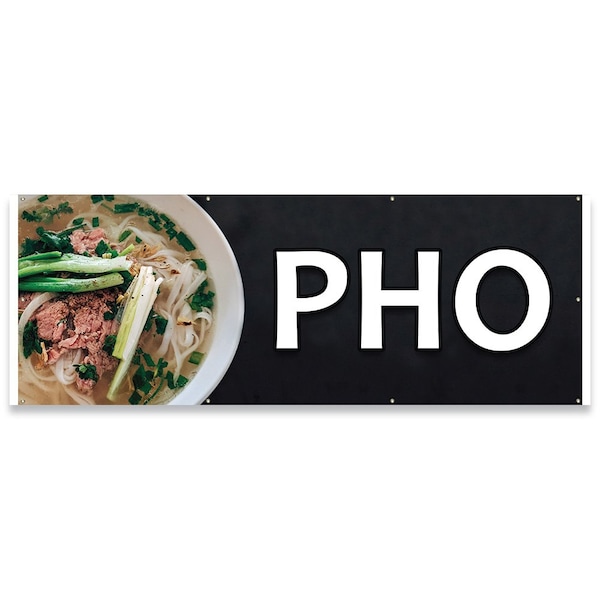 Pho Banner Concession Stand Food Truck Single Sided